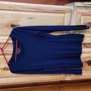 Maurice long sleeve navy blue top